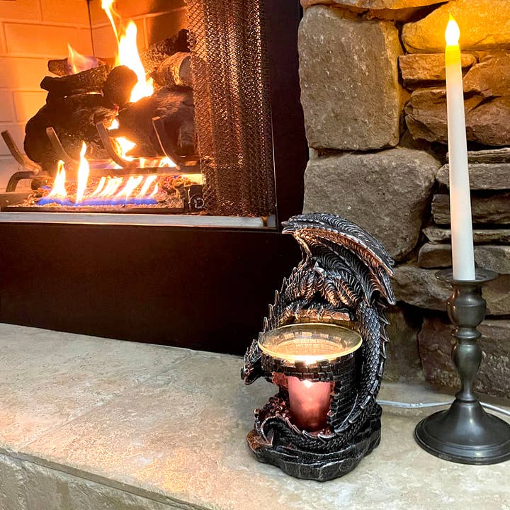 Zeckos – Aquecedor de óleo por atacado – Queimador de Óleo Elétrico Guardião do Castelo do Dragão Feroz8