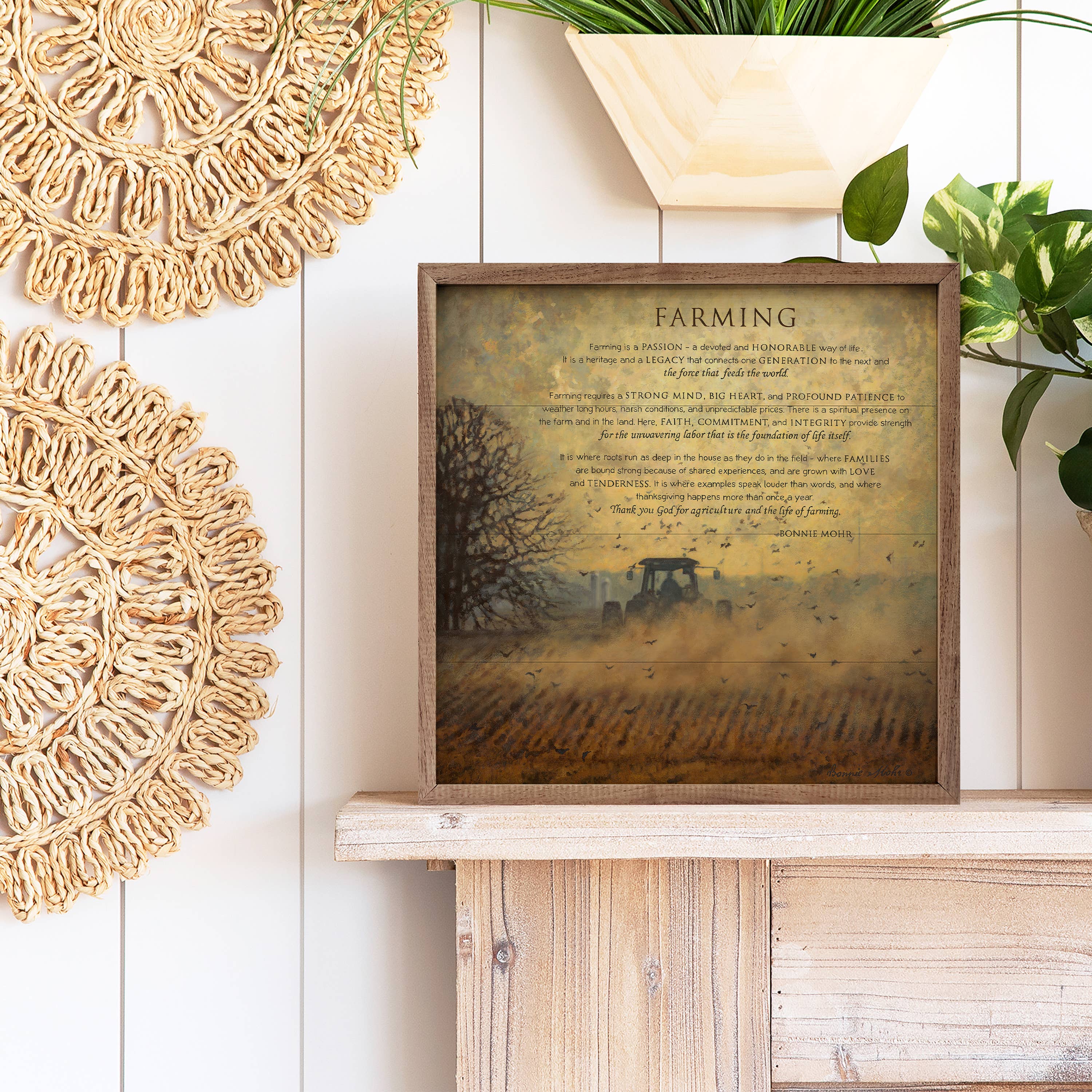 Kendrick Home - Wholesale Wood Wall Art - Farming By Bonnie Mohr1