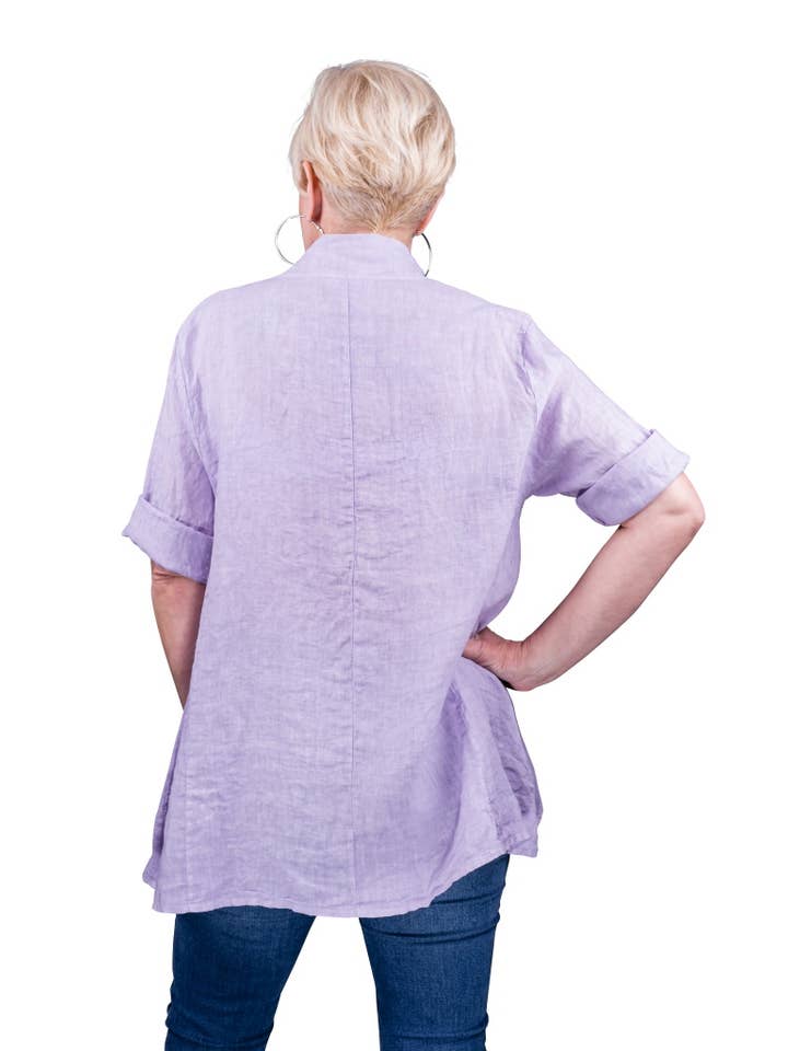 TINA Stephens Italy/Tees By Tina – Großhandel Hemd mit Button-down-Kragen – Damen – Princess Swing Top mit Taschen (BQ164)6