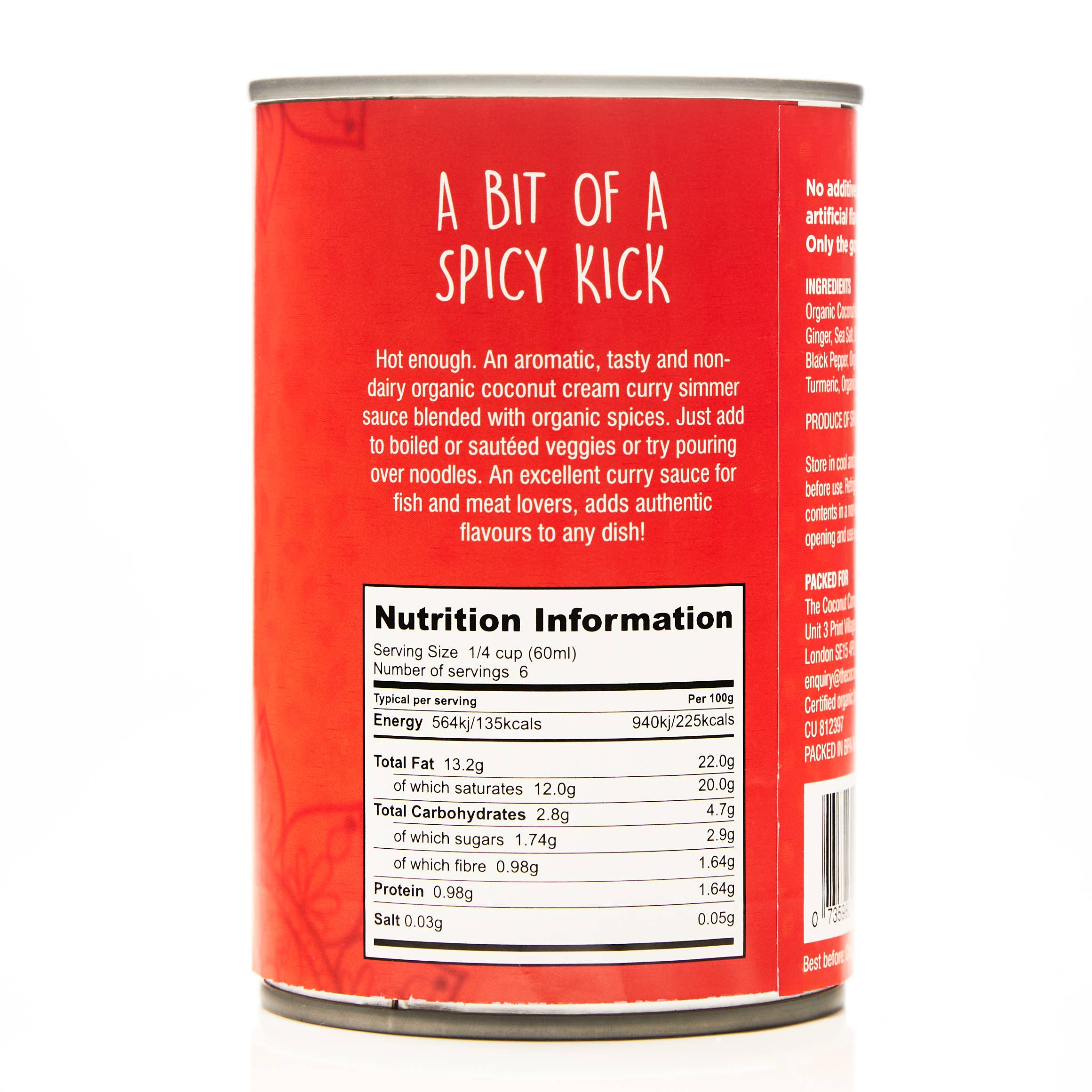 The Coconut Company - Wholesale Sauce - Organic Red Coconut Curry Cream - 400ml BPA-Free Can1