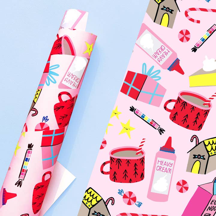 Holiday Munchies Wrapping Paper / Gift Wrap for wholesale by Hooray All Day