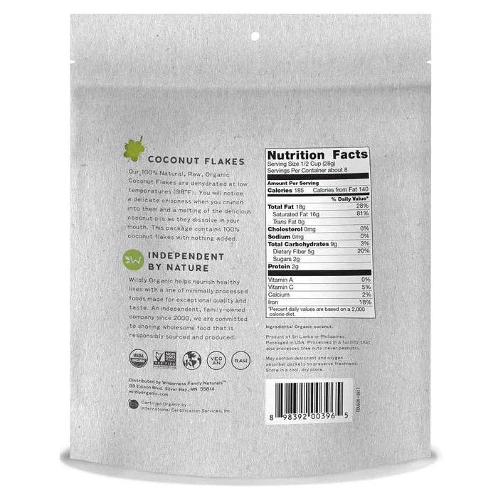 Wildly Organic - Wholesale Dried/Dehydrated Fruit - Organic Small Coconut Flakes