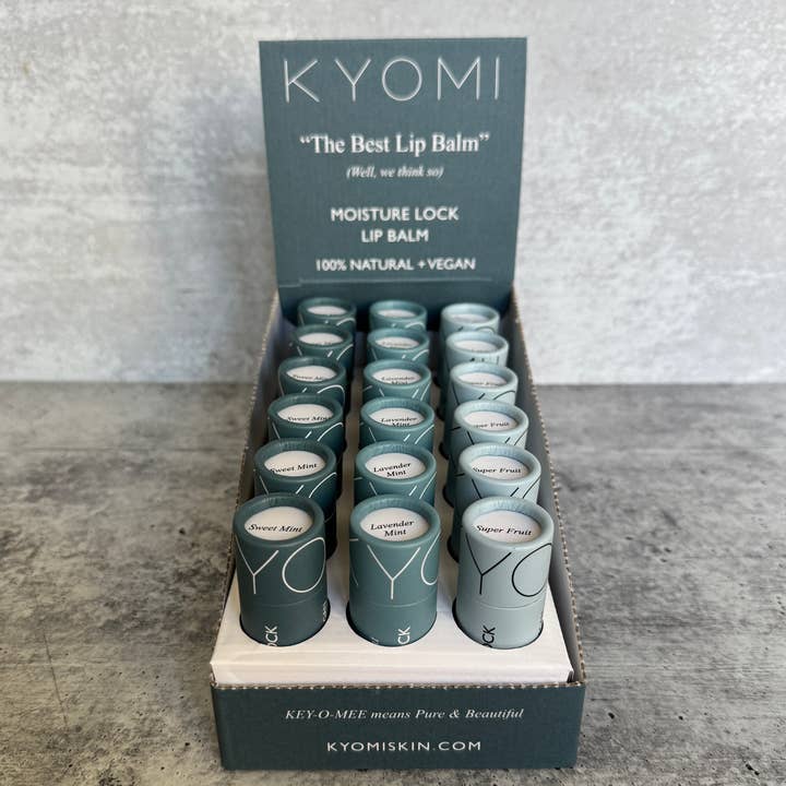 KYOMI SKIN - Vendita all'ingrosso Burro di cacao - Balsamo Labbra - Super Frutta - 100% Naturale e Vegano. Blocco di Umidità