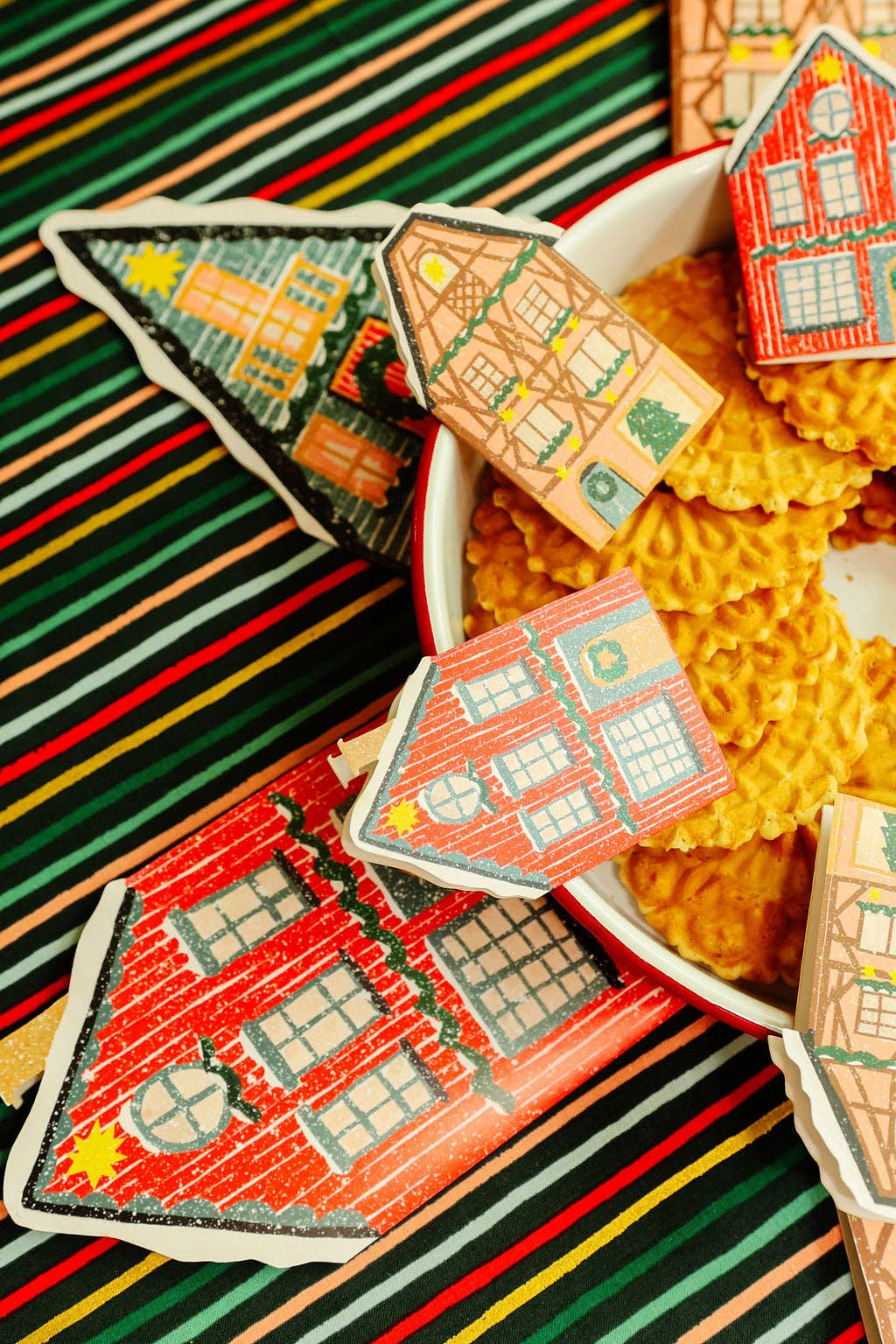 Isatopia – Engroshandel Brevpapir/sæt med noteskort – Pink Cottage Mini Kort - æske med 63