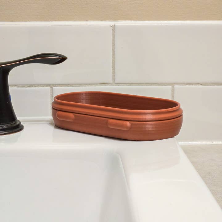 The Rogerie - Wholesale Bath Soap Dish - Travel Soap Case (Double Round)