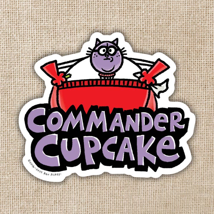 Commander Cupcake Sticker | Dog Man for wholesale by Kingdom of Threads