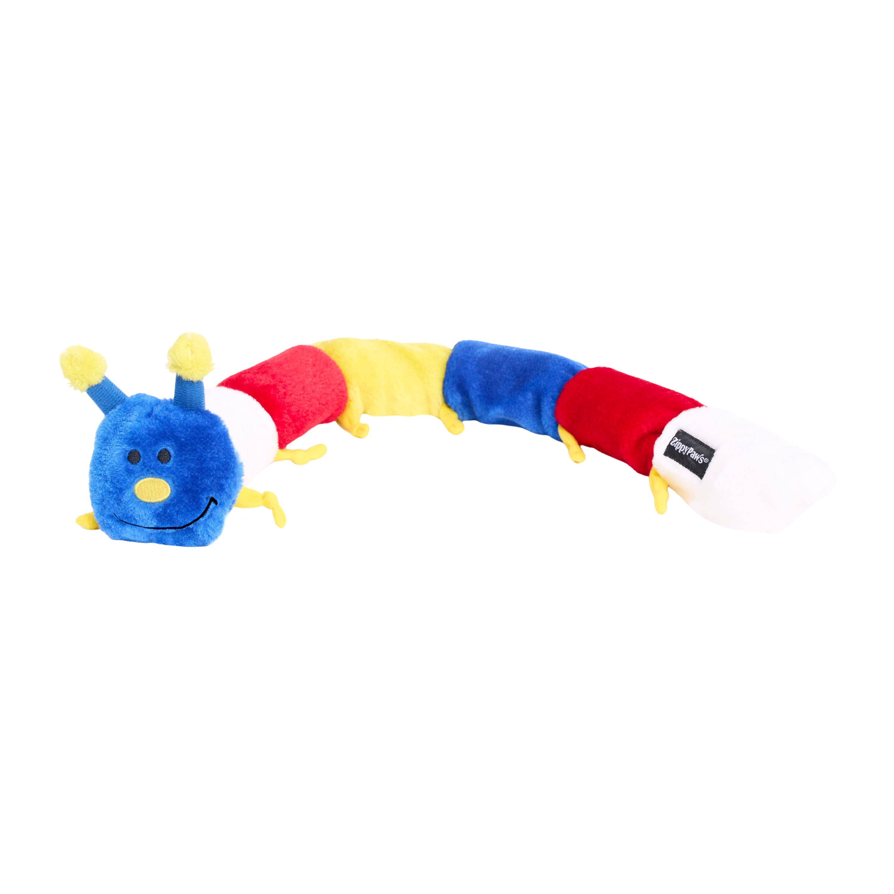 ZippyPaws - Wholesale Pet Toy - Dog - Zippy Caterpillar - Primary Colors0