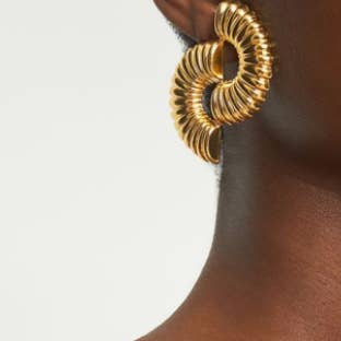 HoopLa - Wholesale Hoop Earrings - Puffy Half Shell Hoop, The Helix, The Conch Split Earring3