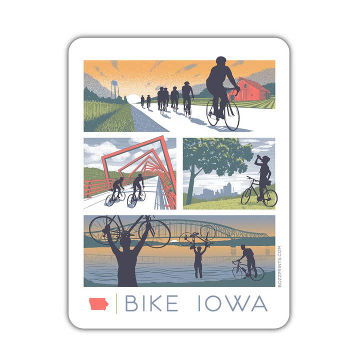 Bozz Prints - Venta al por mayor Pegatina - Pegatina/imán Bike Iowa0