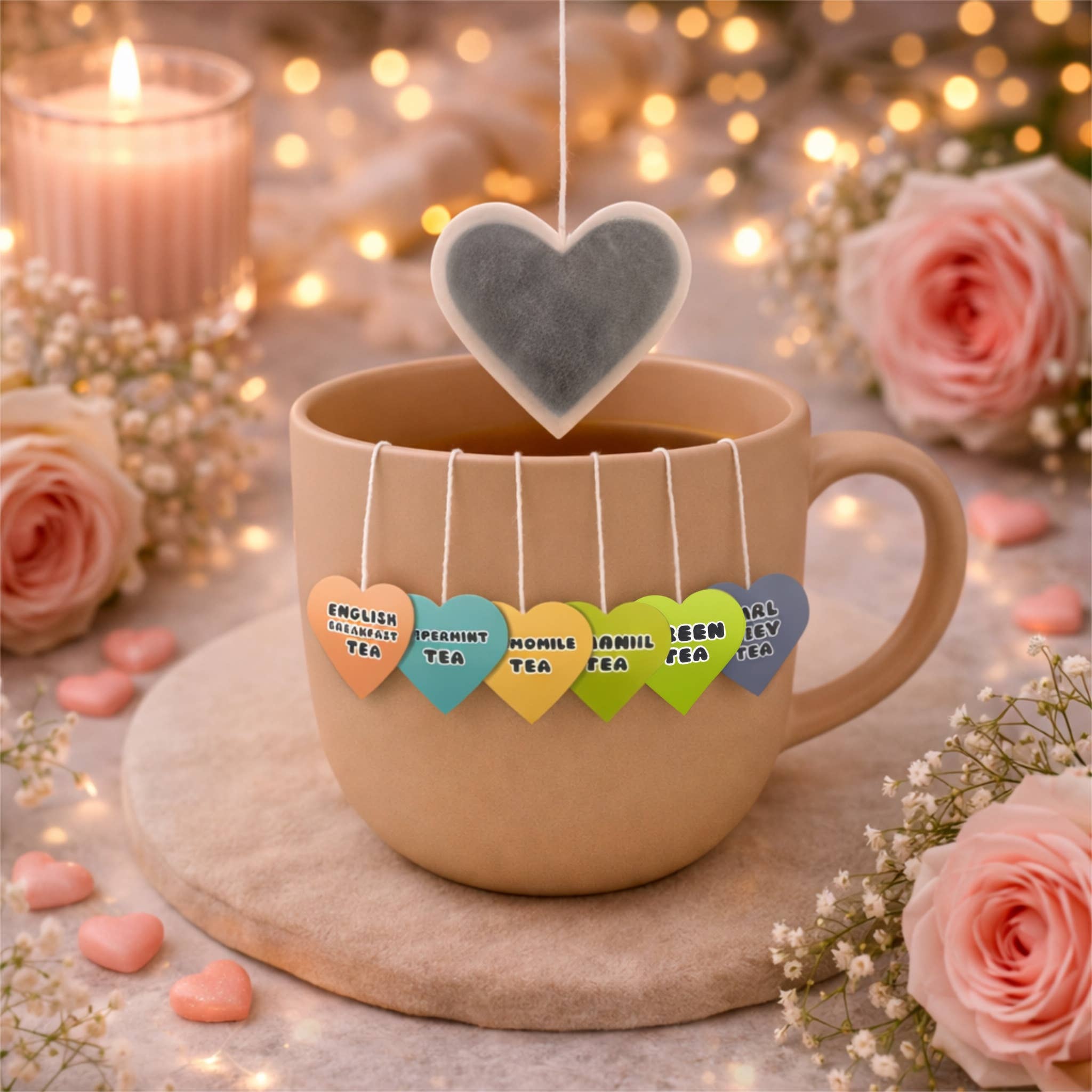 Toastedink - Wholesale Tea Bags - Mother's Day Heart Shaped Tea Bags 3