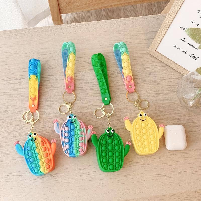 KiddieKickz - Wholesale Keychain - Kids - Small Keychain Coin Purse Spaceman Bear Fingertip Toy30