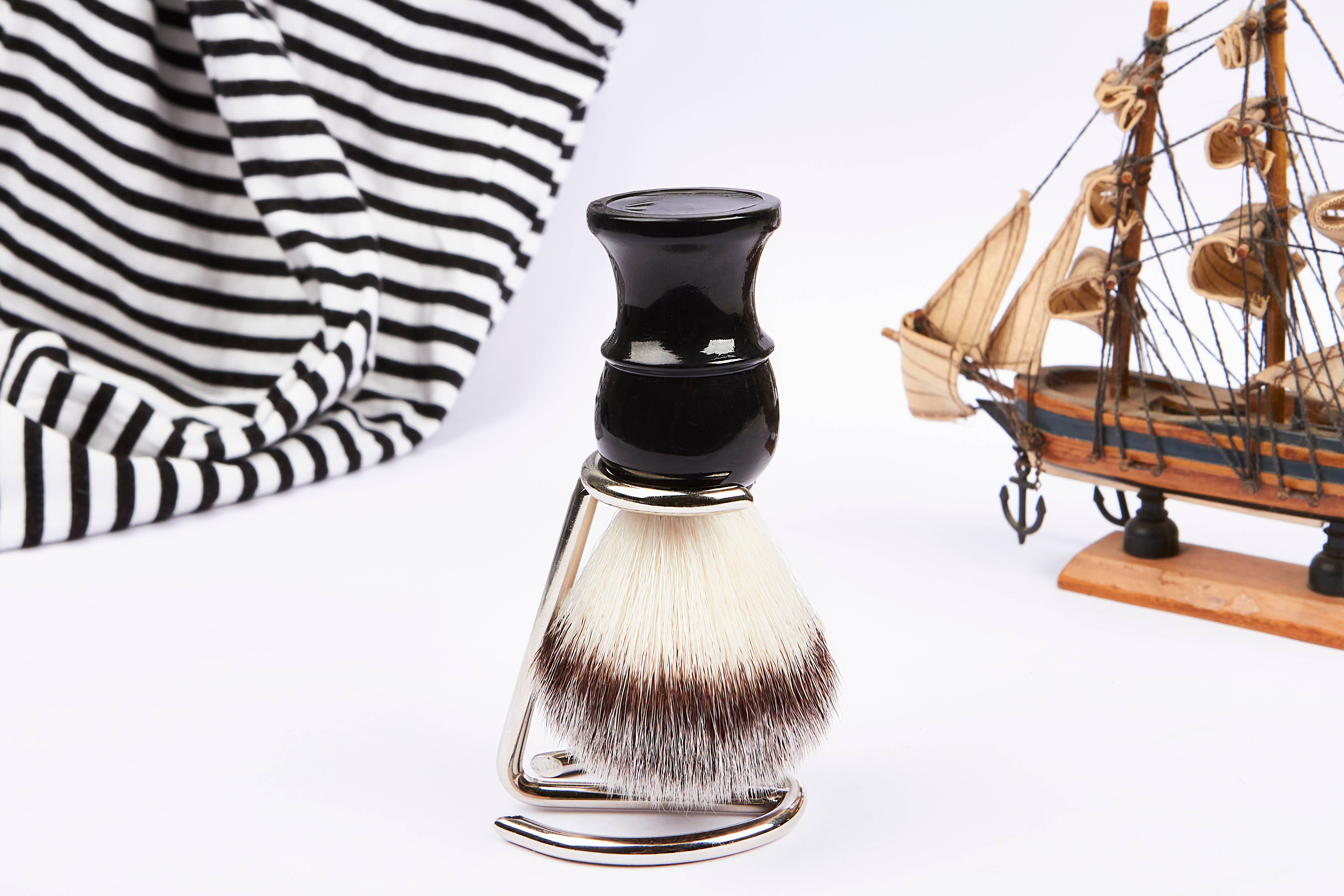 basicare - Vendita all'ingrosso Pennello da barba - Uomo - Pennello da barba con supporto in acciaio inossidabile2