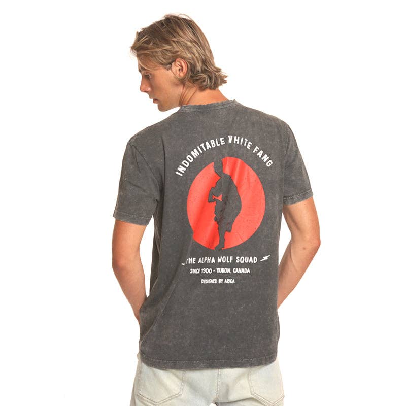 Arica Brand - Wholesale Screen Printed T-Shirt - Men's - Wolf Grey Premium T-Shirt2