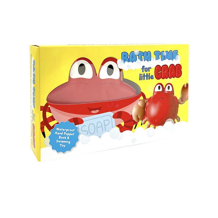 Little Hippo Books - Wholesale Book - Kids - Bath Time for Little Crab - Children's Waterproof Hand Puppet Book and Swimming Toy