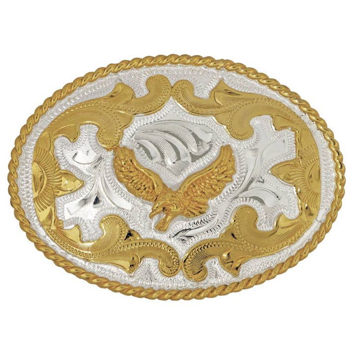 Fibbia per cintura piccola in argento tedesco con motivo a volute. per la vendita all'ingrosso da parte di Western Express