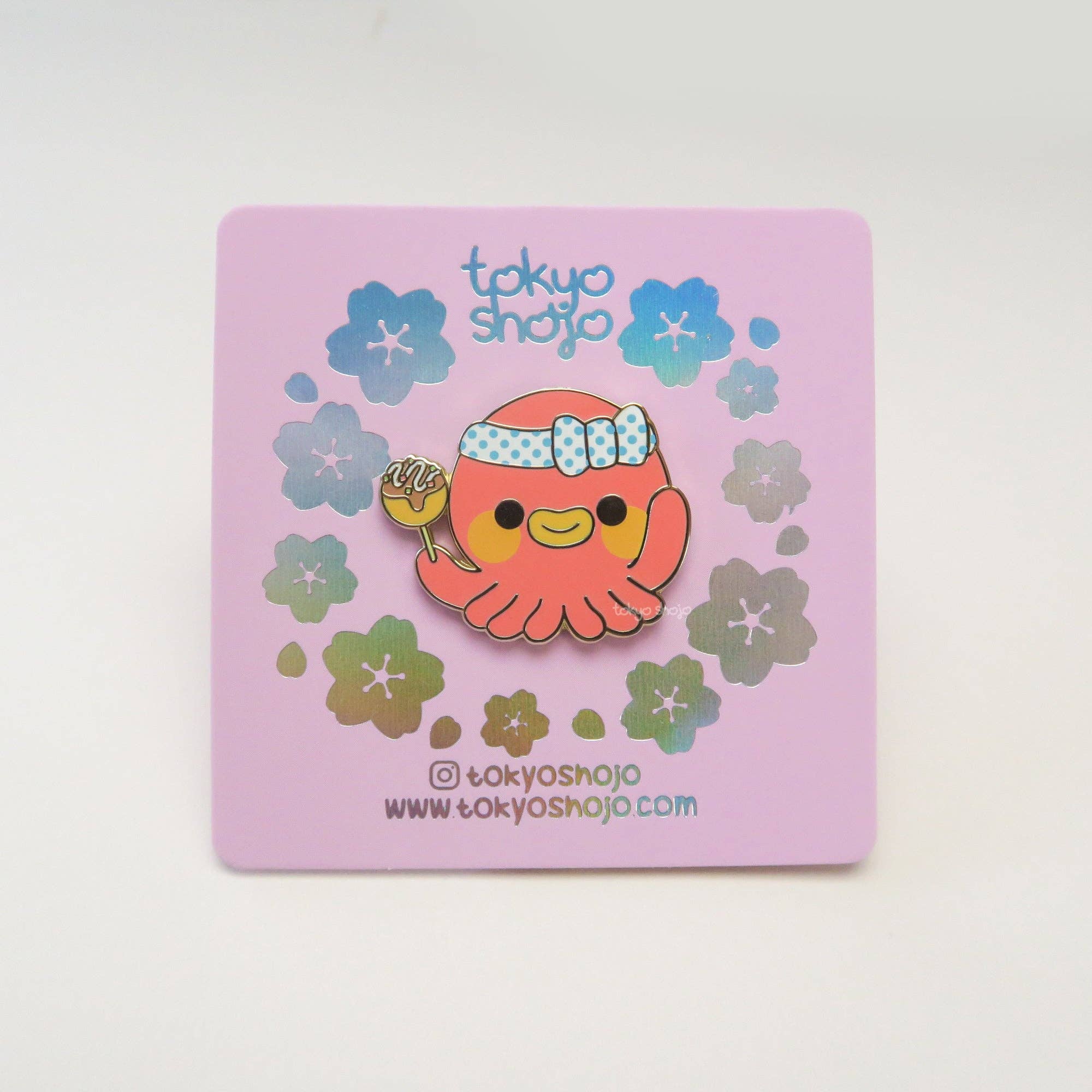 tokyo shojo - Wholesale Lapel Pin/Button - Takoyaki Tako Pin1