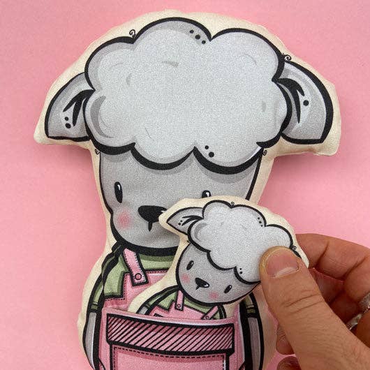 Micastricas - Wholesale Stuffed/Plush Toy - Kids & Baby - Sheep soft toy with little pocket friend3