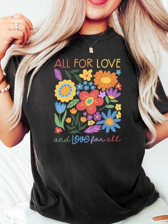 Tout pour l'amour, l'amour pour tous T-shirt pour la vente par Boho Bloom Emporium