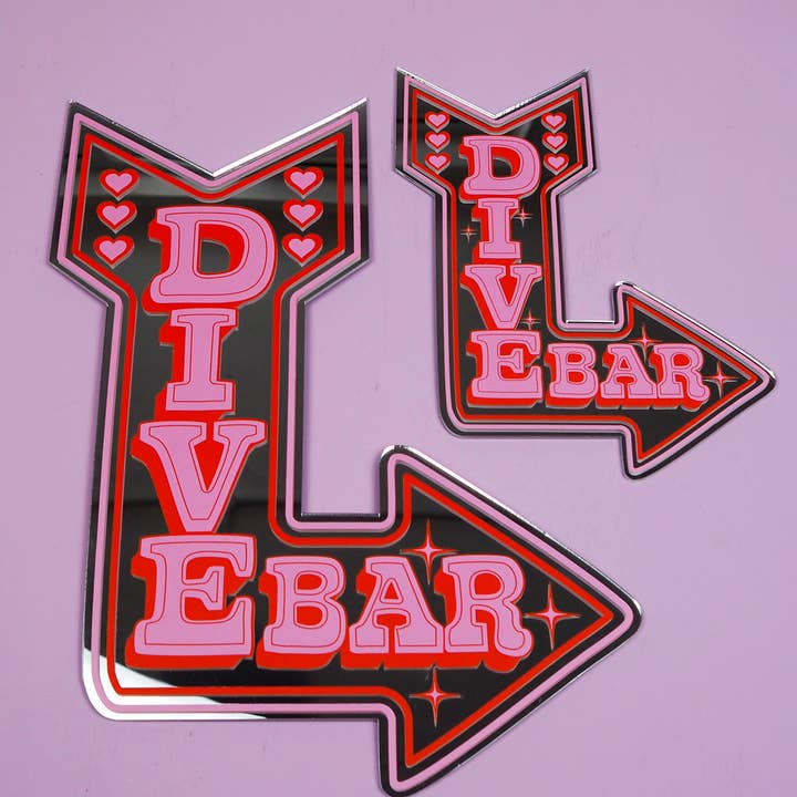 Printed Weird - Wholesale Wall Mirror - Retro Dive Bar Mirror (2 Sizes)