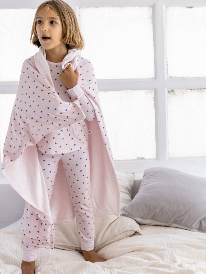 Pequeños Corazones Manta de Bambú para Bebé for wholesale by Lilulila