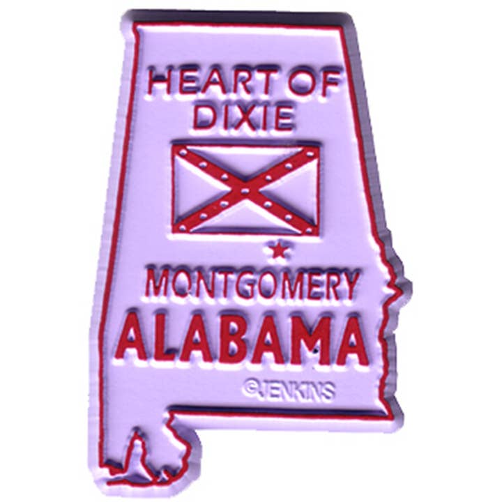 Alabama Magnet 2d 50 State Red for wholesale by Jenkins Enterprises