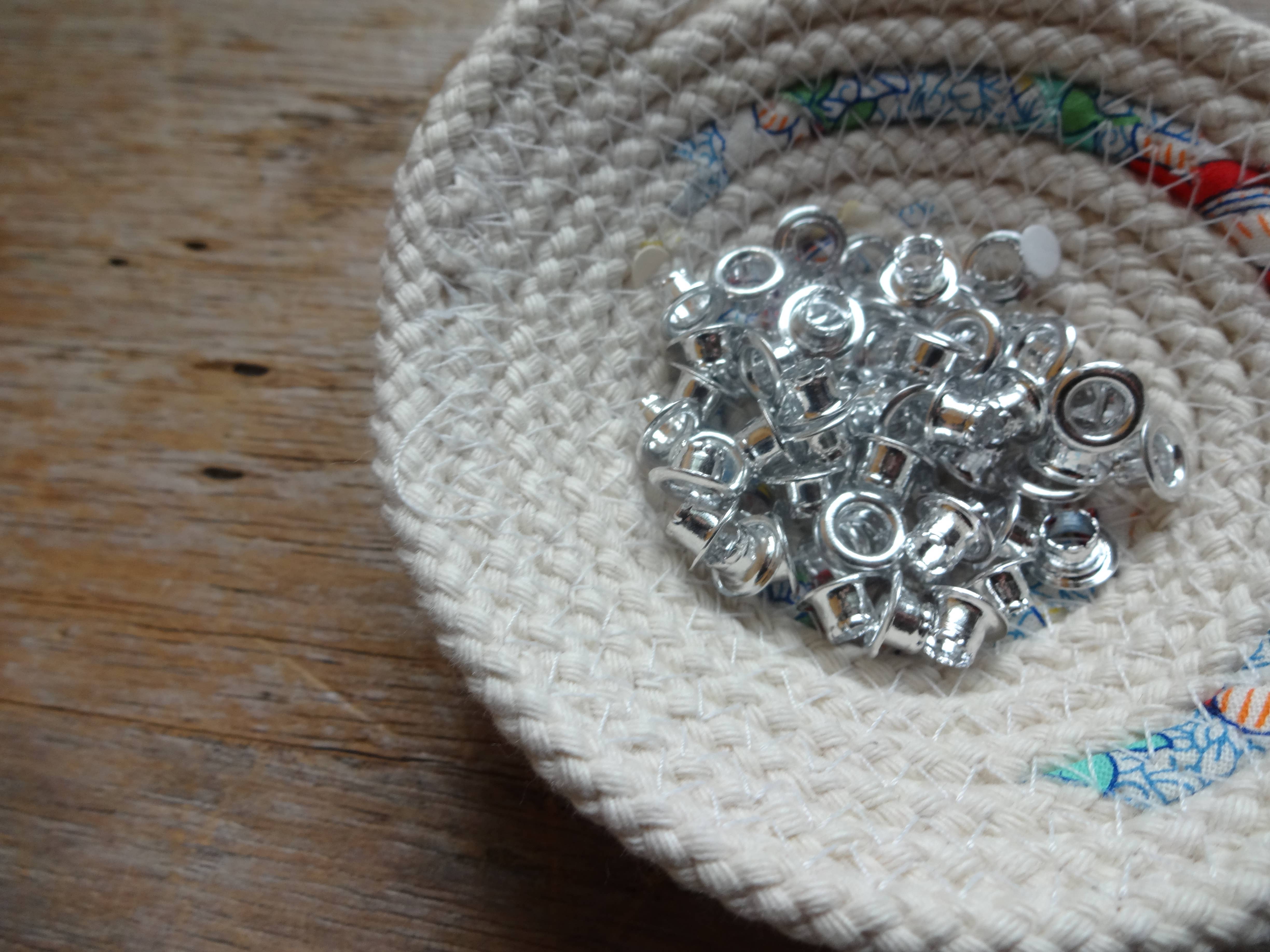 The Foxes Tail - Wholesale Decorative Plate/Dish/Bowl - Fabric Wrapped Cotton Rope Bowl: Small19