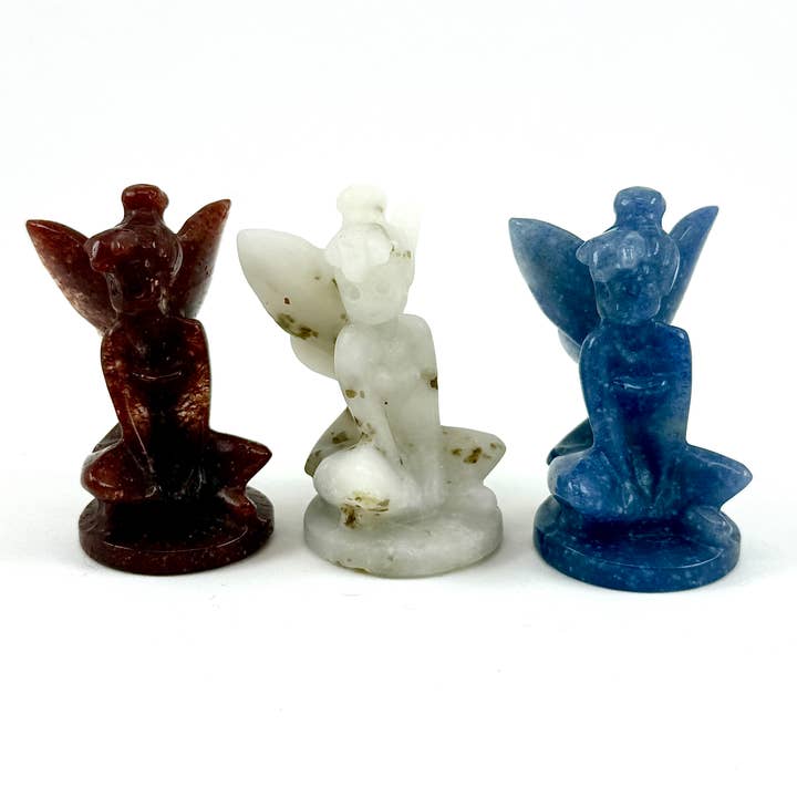 Tinkerbell Crystal Carvings, Assorted Materials for wholesale by Liv Rocks