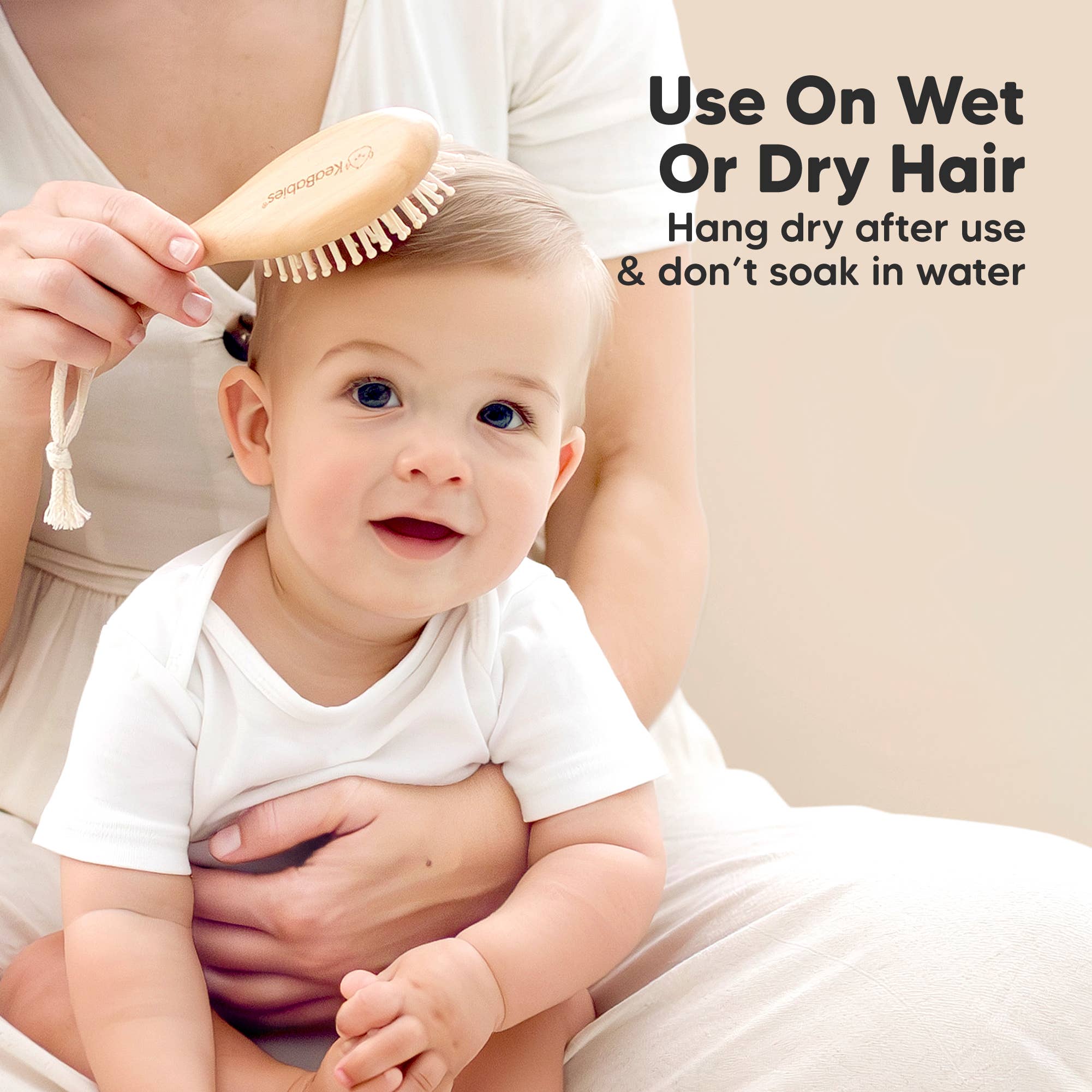 Noyer Ensemble brosse à cheveux et peigne pour bébé KeaBabies en vente sur Faire5