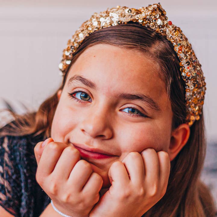 Frog Sac - Wholesale Fashion Headband - Kids - Kids Knot Headband - Sequin Knotted Hair Band Accessories62