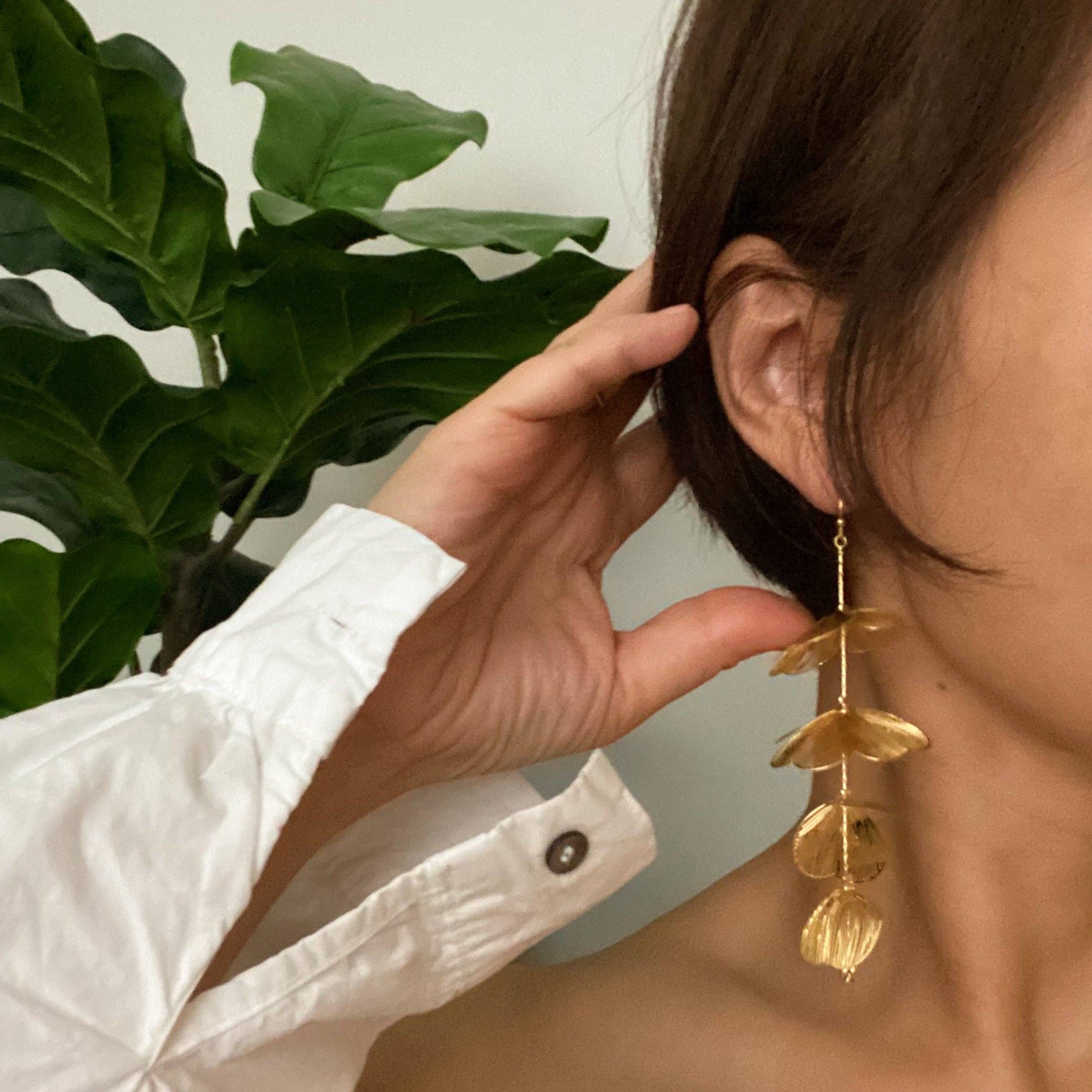 Ellison+Young - Wholesale Dangle Earrings - Artful Filigree Flower Drop Earrings4