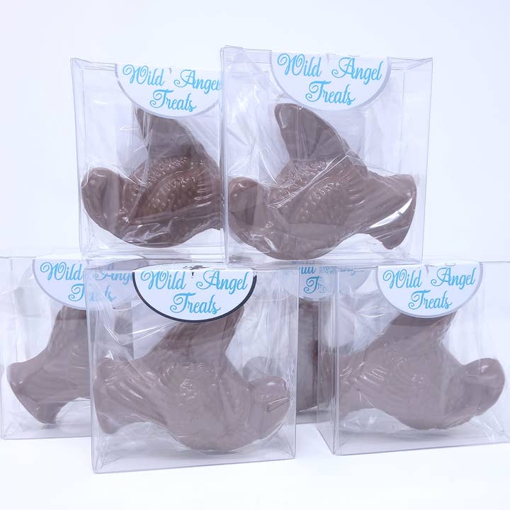 Wild Angel Treats, LLC - Wholesale Chocolate - Thanksgiving Turkey Solid Chocolate option Gold Dust or Ruby