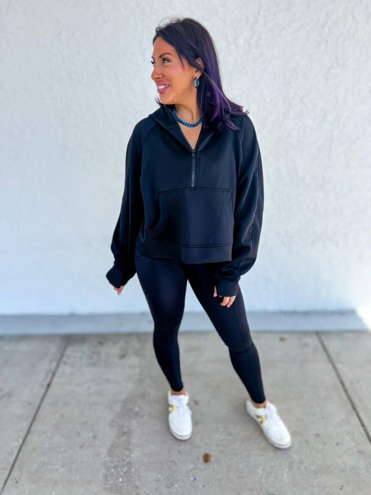 Lululemon a scuba Half Zip and Girlfriend Collective Workout Outfit