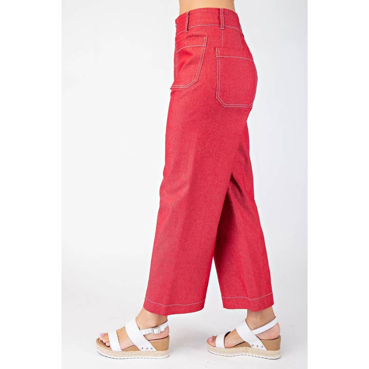 STYLE USA - Vente Pantalon – femme - Nouveau pantalon court à jambes larges8