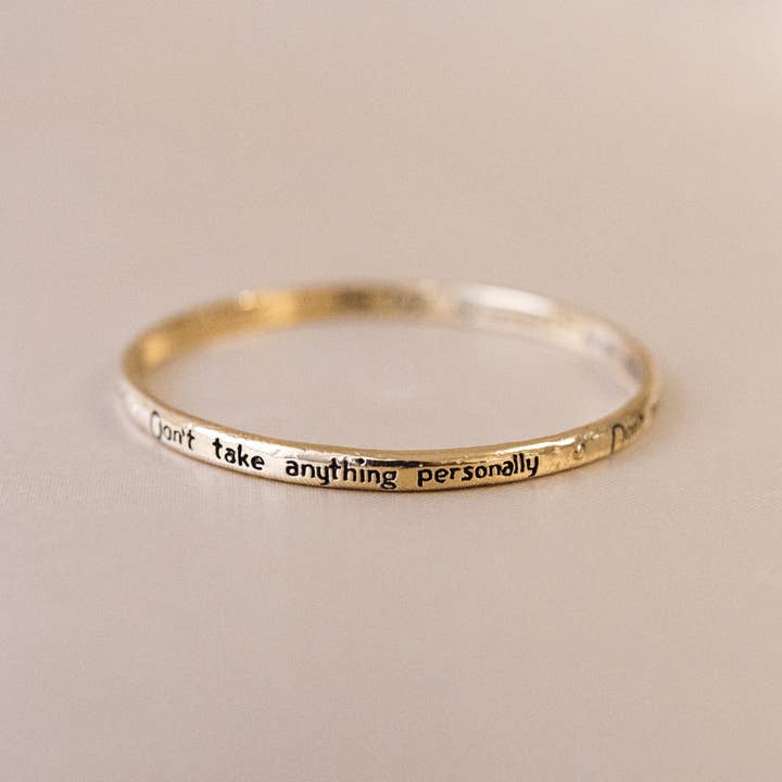 Jewelry Evolution - Wholesale Bangle Bracelet - The Four Agreements Bangle17