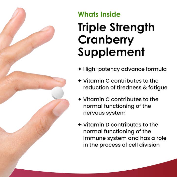 New Leaf products Ltd – wholesale Oral supplement/vitamin – Cranberry Tablets Triple Strength 30,000mg Added Vitamin C&D1