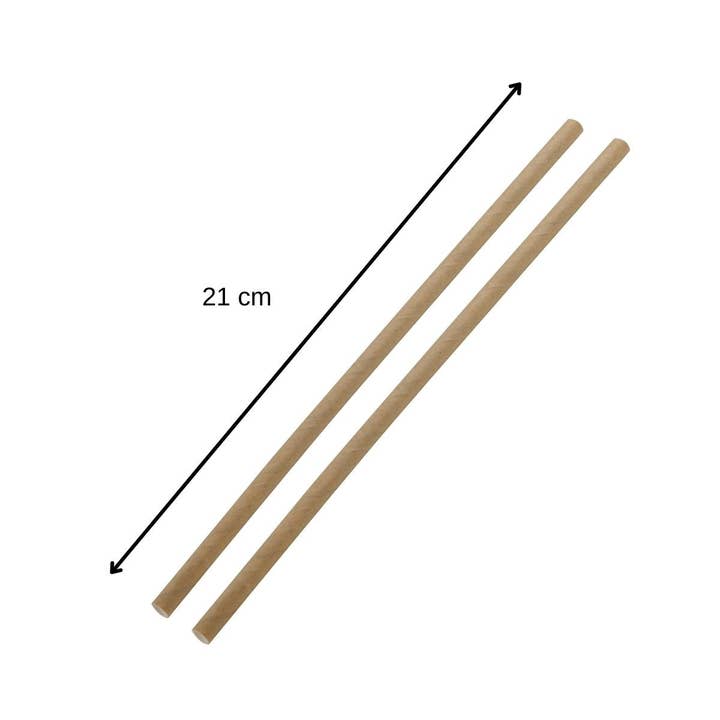 Zenker - Wholesale Drinking Straw - Box of 250 brown paper straws 21 cm Fackelmann Eco Friendly2