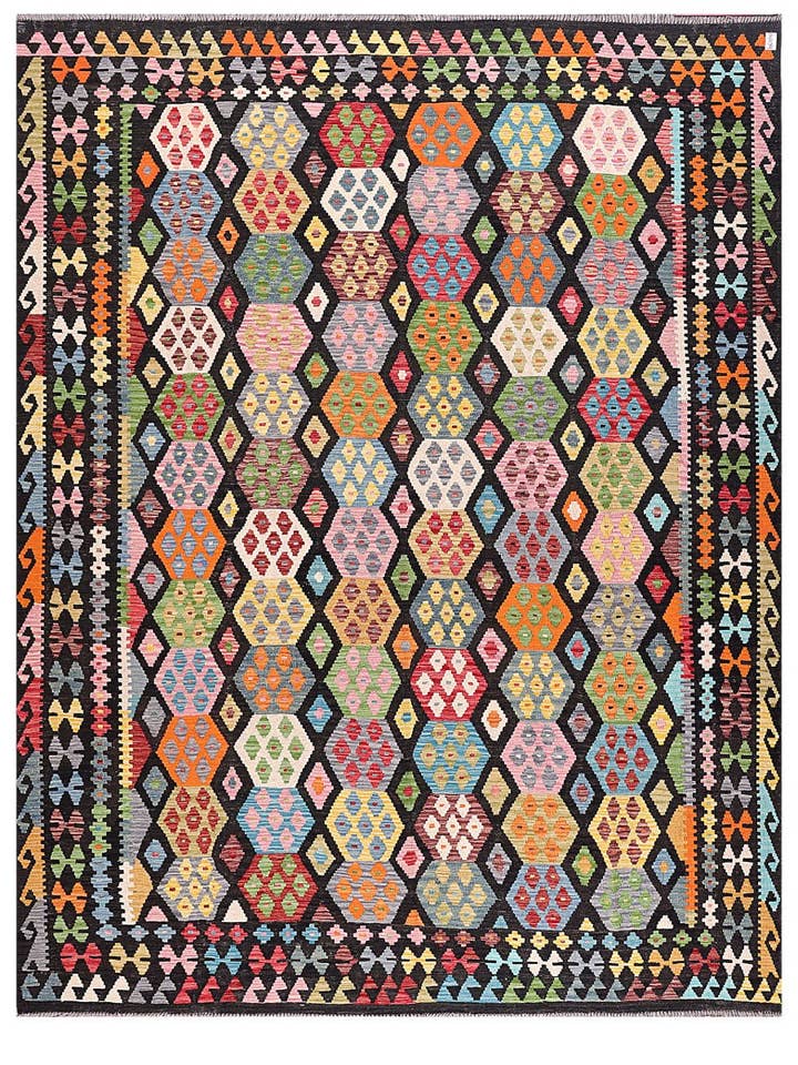 Tapis Kilim de Maimana Afghanistan - 347 x 269 cm pour la vente par Imaco Rugs
