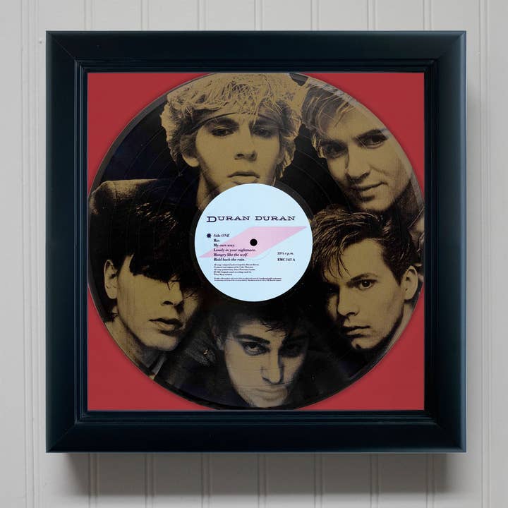 Duran Duran Framed Black Vinyl Etched LP Shadowbox for wholesale by Gold Record Outlet