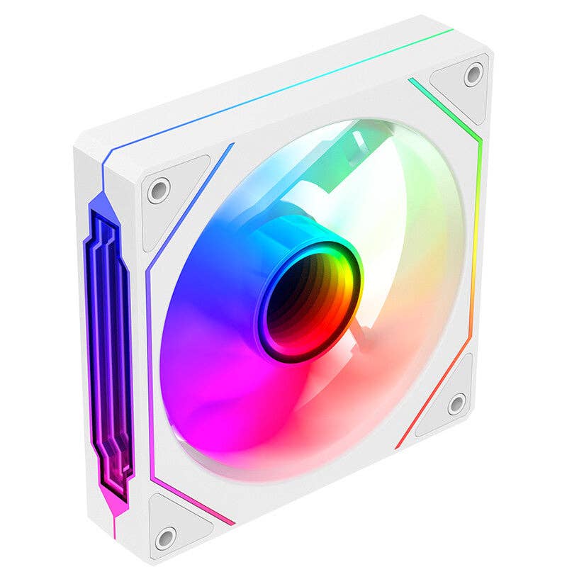 ITEK - Wholesale  - INFINITY White Case Fan - 12cm - ARGB Sync 5V 3pin - 4pin PWM - BULK2