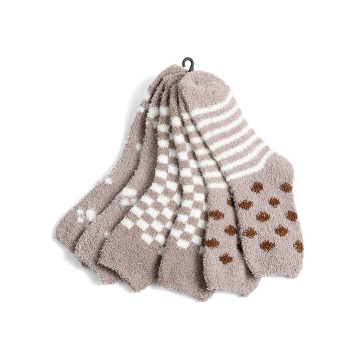 Selini New York - Wholesale Socks - Women's - Ladies Fuzzy Socks - 3 pair Set1