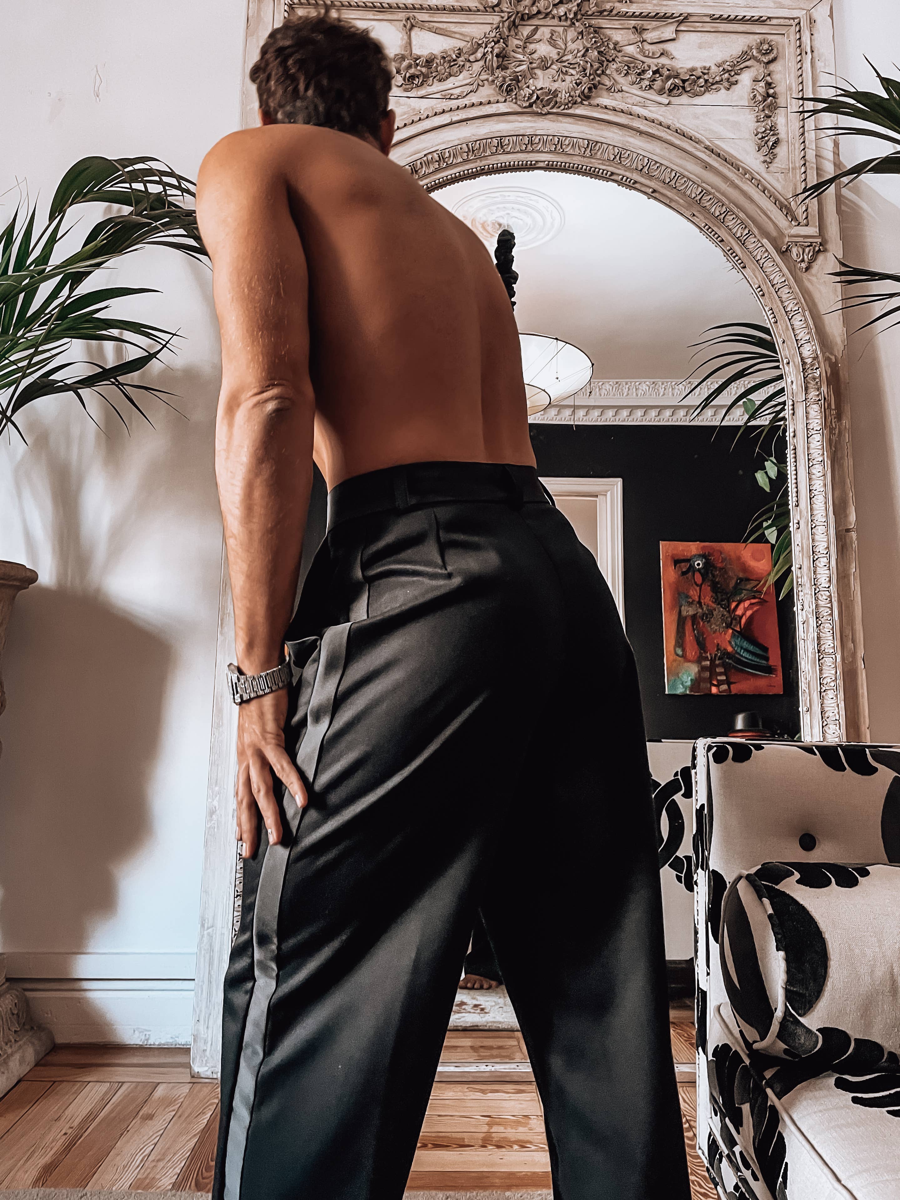 Black Classic Tuxedo Pants for wholesale on Faire6