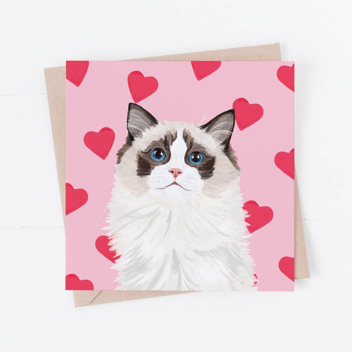 Dia dos Namorados de Gato Ragdoll, aniversário de gato, amor de gato por atacado de Richarts Designs