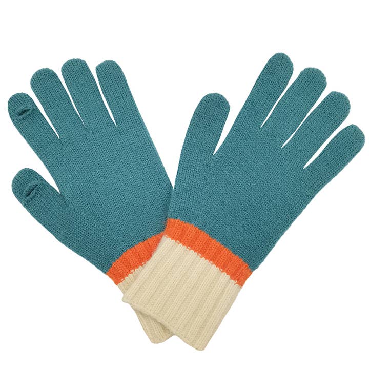 Hana - Wholesale Gloves – Women's - Three Tone Knit Plain Winter Long Gloves