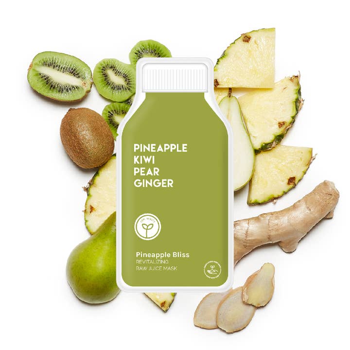 ESW Beauty - Wholesale Skincare Face Mask - Pineapple Bliss Revitalizing Raw Juice Sheet Mask