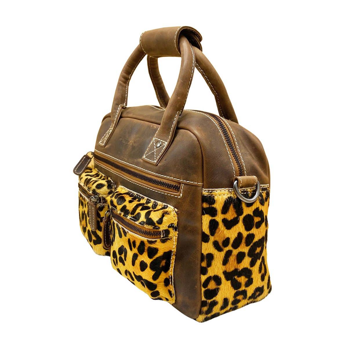 Arrigo - Wholesale Shoulder Bag - Women's - Westernbag Cognac Buffalo Leather with an Animal Print22