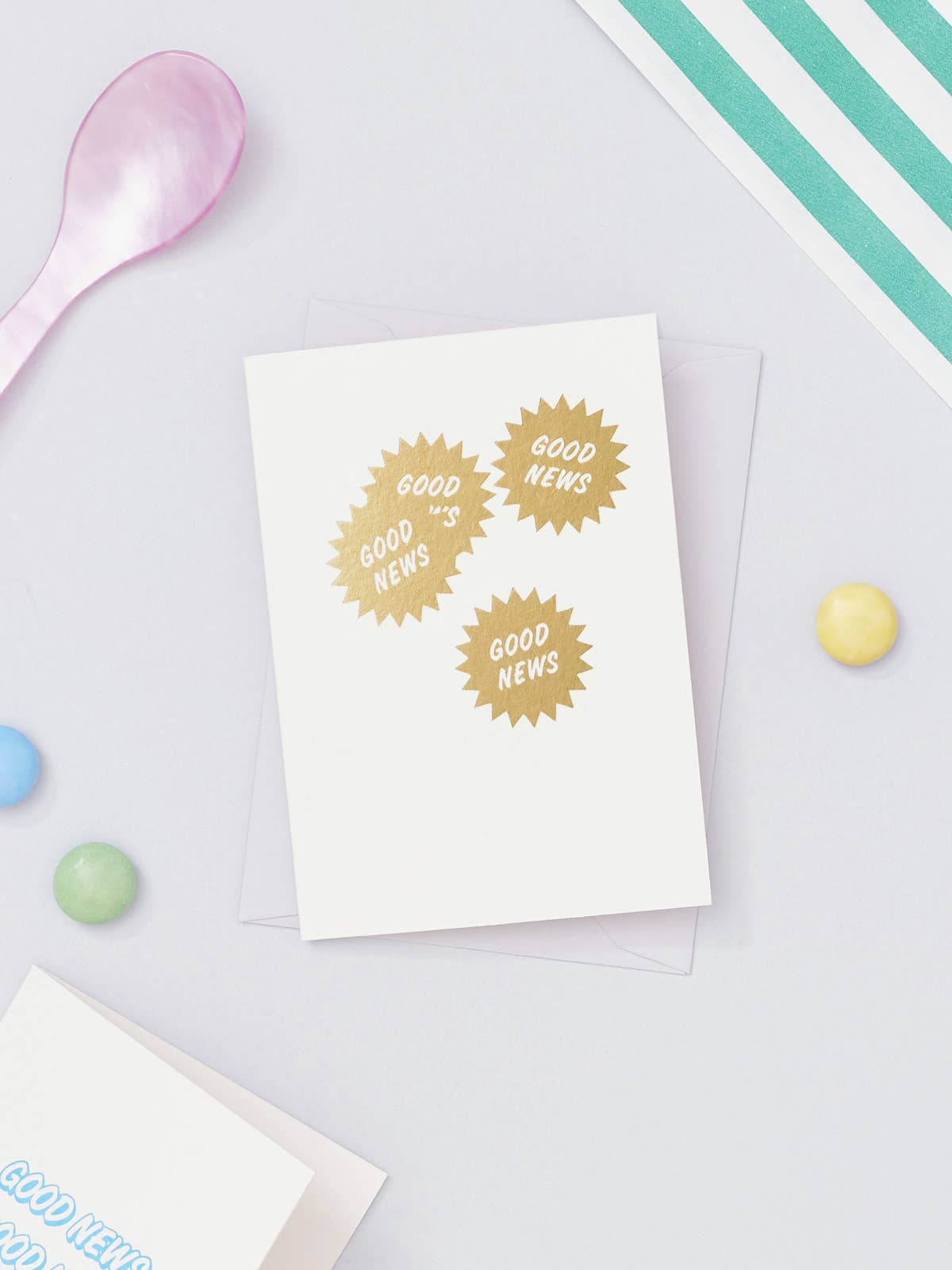 Another Loop – wholesale Everyday greeting card – Good News Mini Card | Gold Hot Foil Star | Congratulations