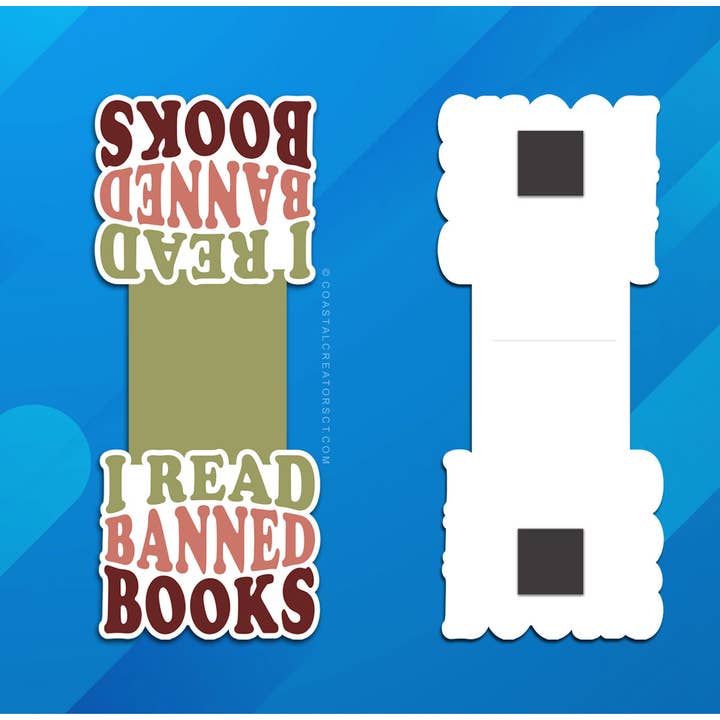 Coastal Creators of Connecticut - Wholesale Bookmark - I Read Banned Books Reversible Magnetic Bookmark4