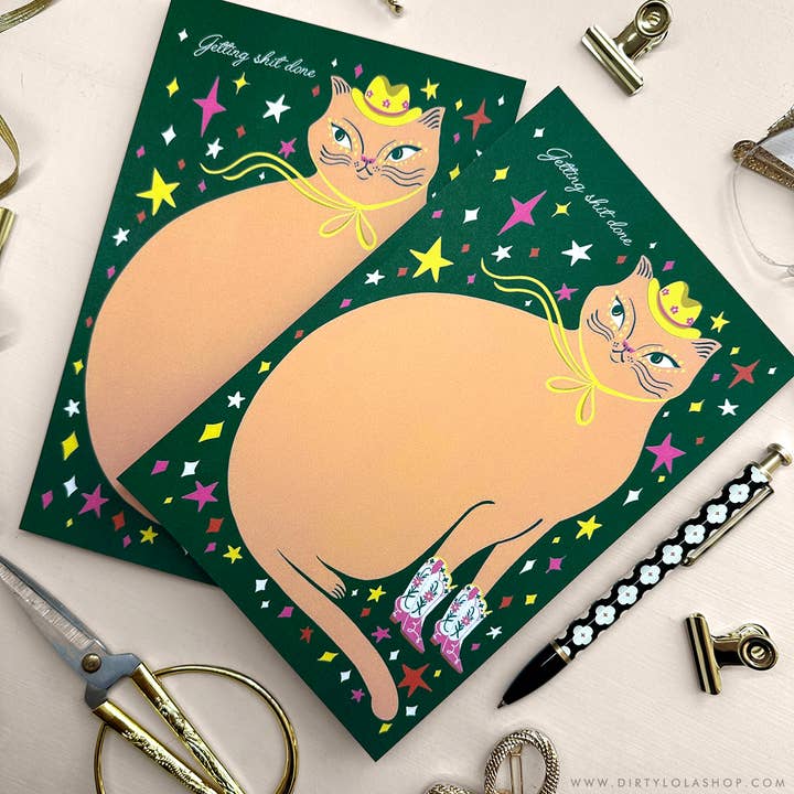 Dirty Lola - Wholesale Notepad - YEE HAW CAT NOTEPAD2