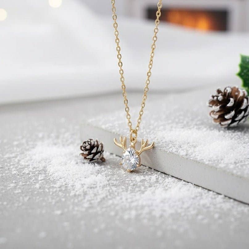 OE! - Vente Colliers à pendentif - REINDEER – COLLIER DE NOËL EN OR AVEC PENDENTIF3