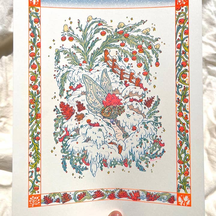 Natalie Andrewson - Wholesale Art Print - Chestnut Fairy Riso Print